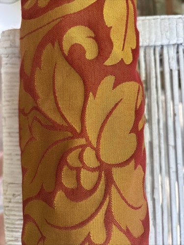 Gold red upholstery fabric - gold,